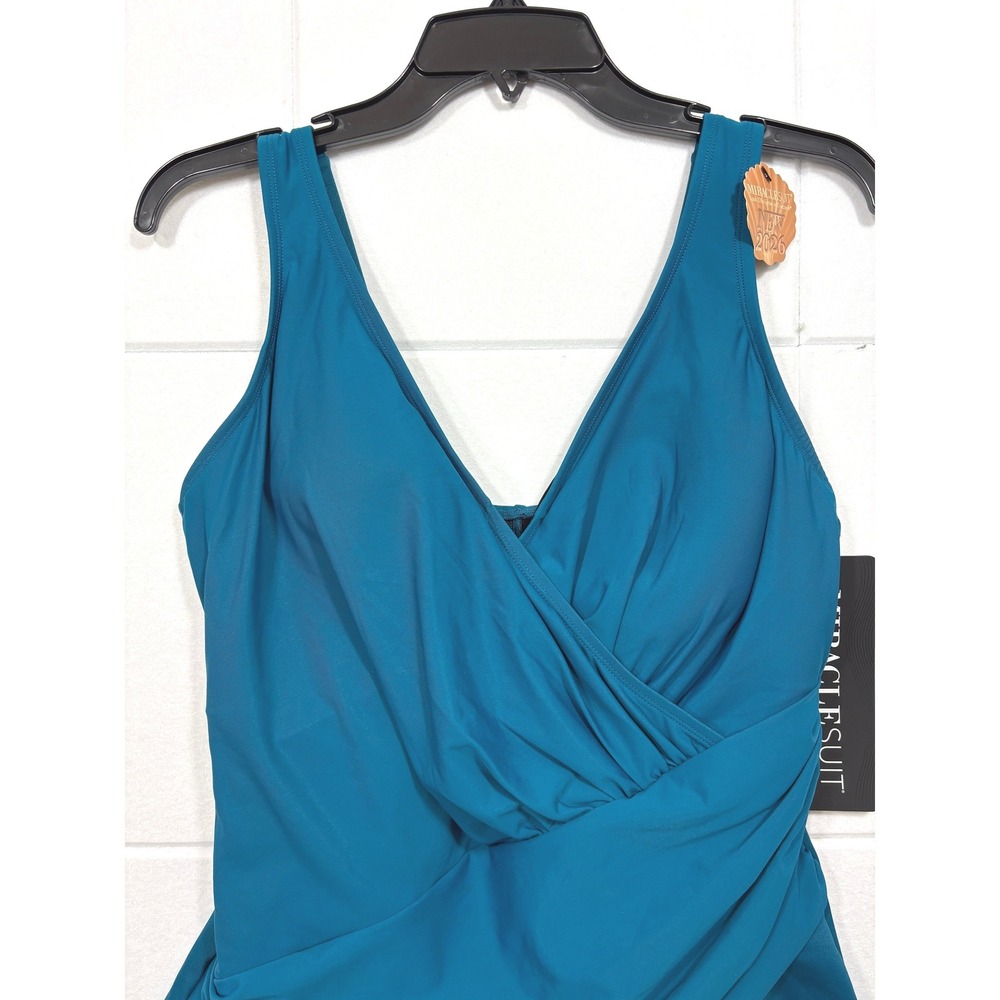 Miraclesuit Oceanus Tummy Control One Piece Swimsuit Aegean Blue Plus Size 18W - Picture 10 of 10